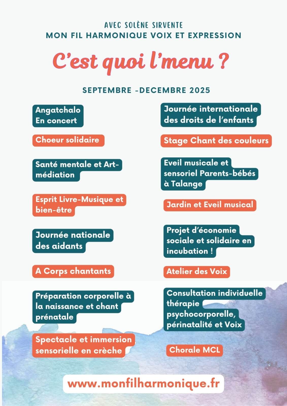 C'est quoi l'menu sept dec 2025